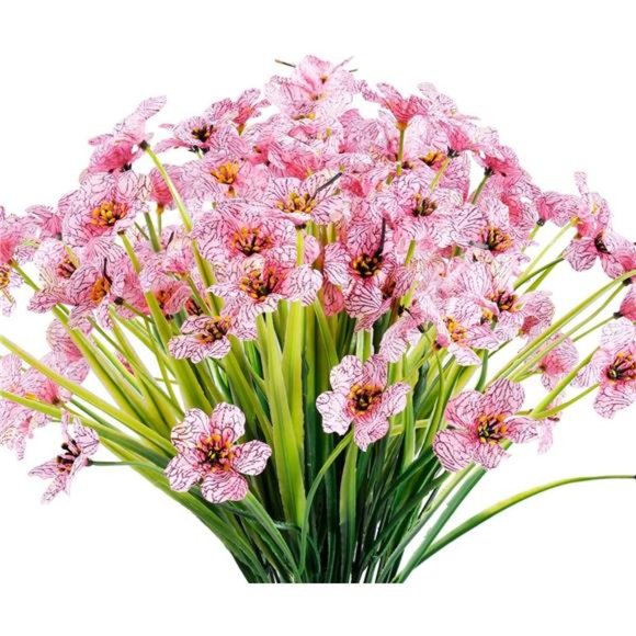 12 Bundles Artificial Flowers Outdoor UV Resistant Fake Flowers No Fade Faux - Picture 1 of 7